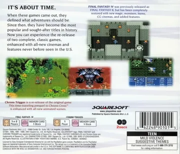 Final Fantasy Chronicles - Chrono Trigger (US) box cover back